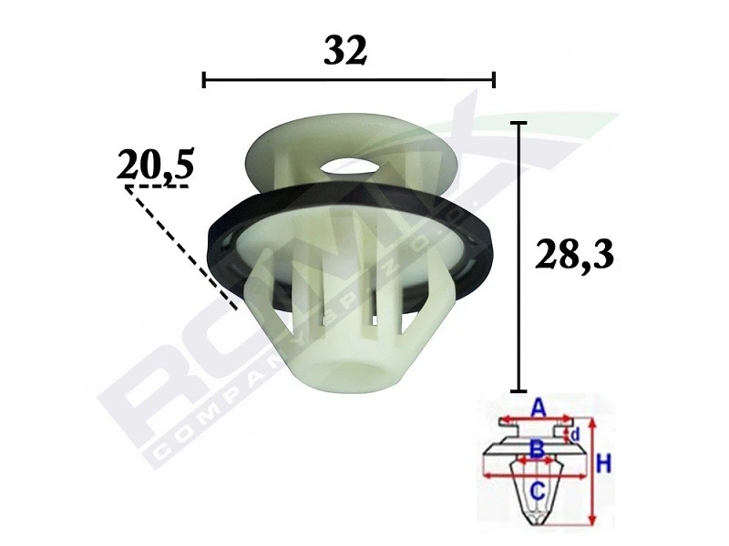 Image of ROMIX Trim clip ROMIX C70353