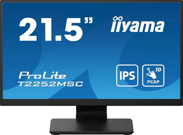 image of iiyama ProLite 21.5" T2252MSC-B2 Full HD IPS Touch Screen LCD Monitor