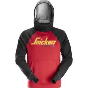 Image of Snickers 2889 Logo Sweatshirt Hoodie Red / Black 2XL