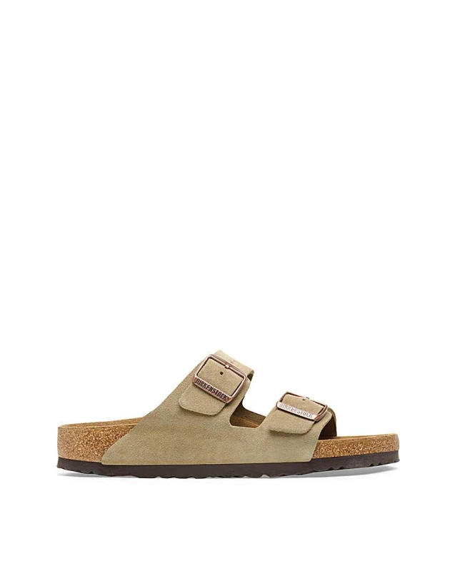 Image of Birkenstock Leather sandals Birkenstock Arizona Suede Beige Unisex 42