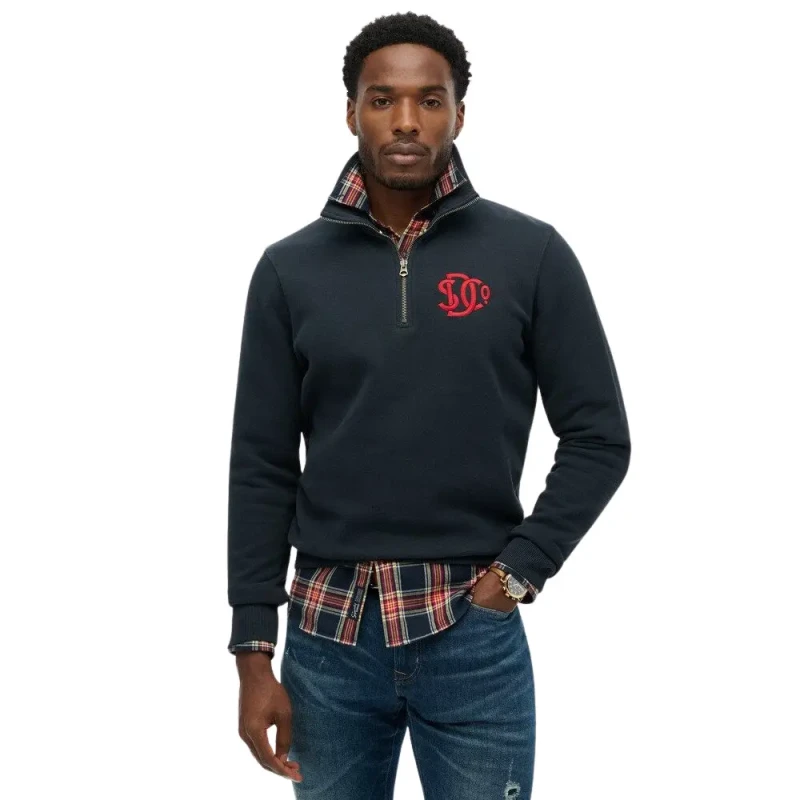 Image of Superdry Half-zip training jacket Superdry Sd&co Bleu Male S