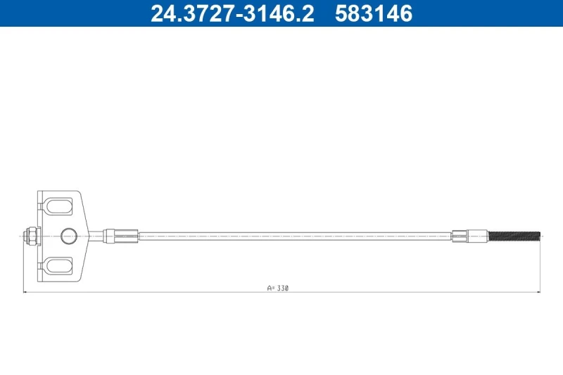 Image of ATE 24.3727-3146.2 Brake Cable 330mm Cable,parking brake (124)
