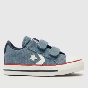 image of Converse Navy & White Star Player Ev 2v Boys Toddler Trainers