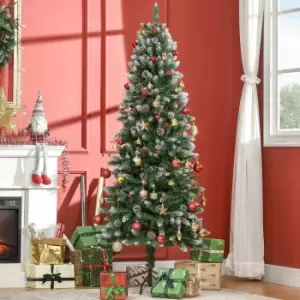 Image of Indoor Artificial Snow Christmas Tree 6ft, Green