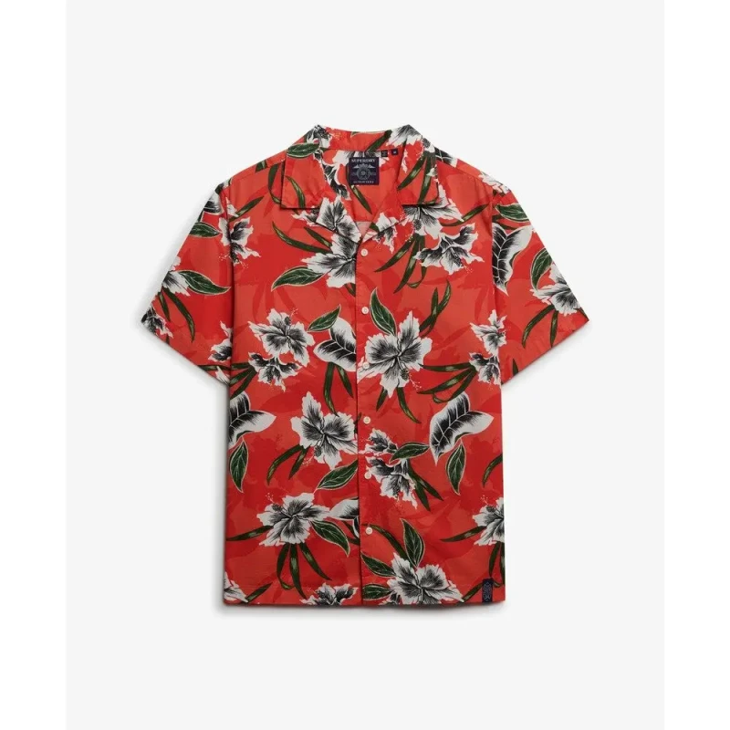 Image of Superdry Shirt Superdry Hawaiian Rouge Male S