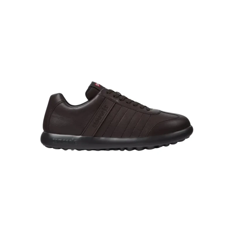Image of Camper Pelotas Leather Mens Low Top Trainers - Brown - Size:UK 8