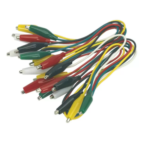 Image of Genuine SEALEY VS222 Jumper Test Lead Set 5 Pairs - 450mm