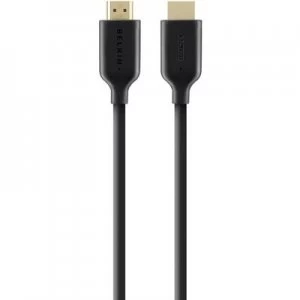 Belkin HDMI Cable 1m Audio Return Channel, gold plated connectors, Ultra HD HDMI Black [1x HDMI plug - 1x HDMI plug]