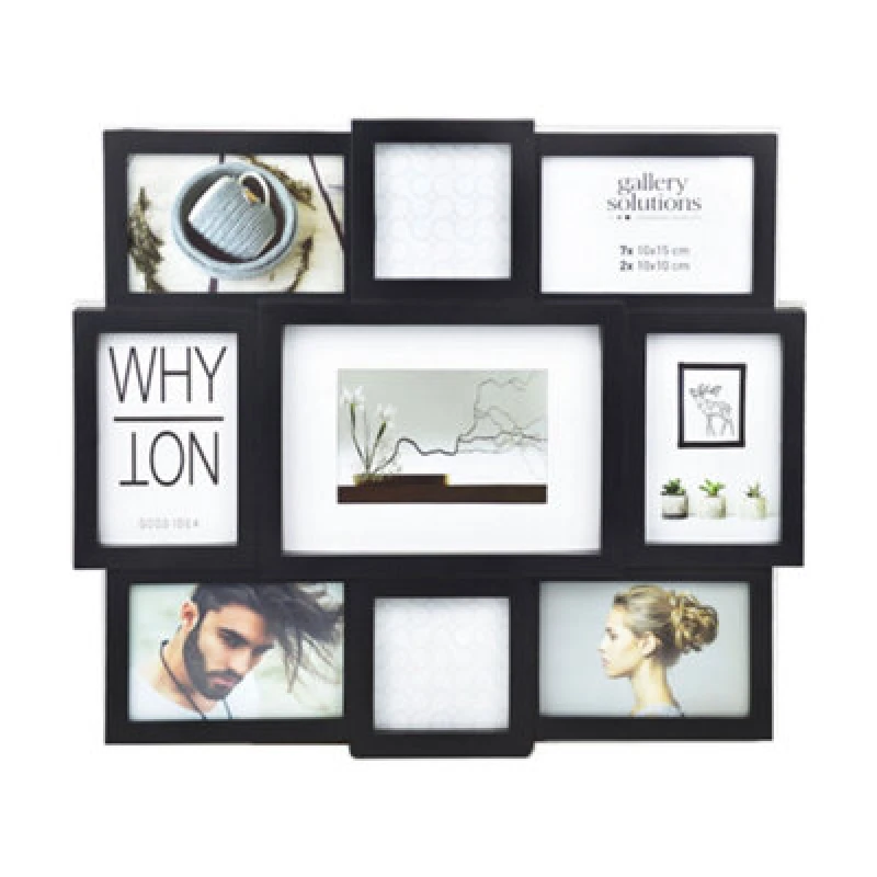Image of Nielsen Accent Collage Frame For 9 Photos, Black