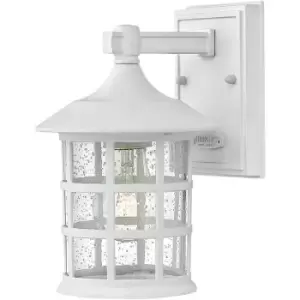 Image of Elstead Hinkley Freeport Outdoor Wall Lantern Textured White, IP44