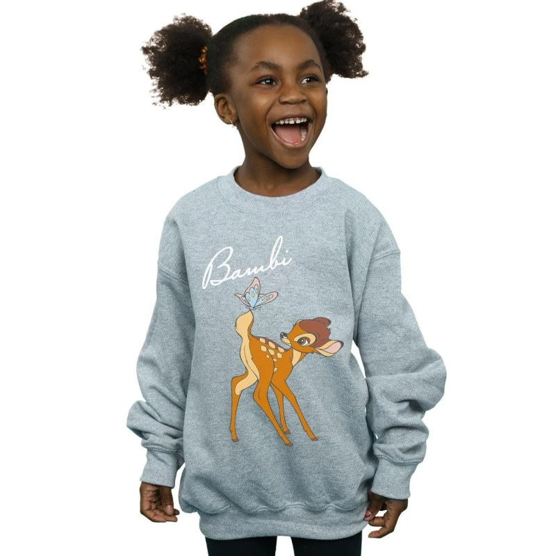 Image of Disney Bambi Butterfly Tail Sweatshirt Grey