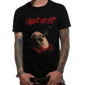 image of Friday 13th - Dagger Mens Large T-Shirt - Black