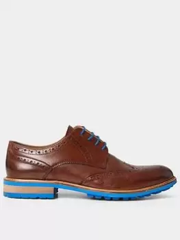 image of Joe Browns Joe Browns Club Regent Leather Brogues - Brown, Size 10, Men