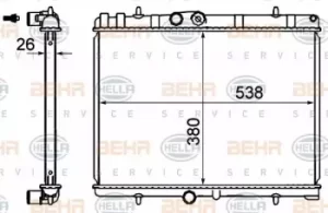 Radiator Heat Exchanger 8MK376900-314 by BEHR