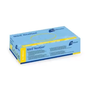 image of Meditrade Nitrile NextGen Examination Glove In Pure Nitrile Blue Pow- you get 10