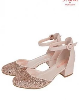 image of Monsoon Girls Storm Priya Glitter Two Part Shoe - Pink