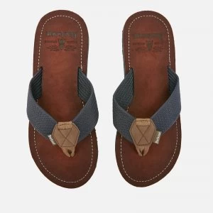 Image of Barbour Mens Toeman Beach Toe Post Sandals - Navy - UK 11