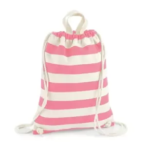 Image of Westford Mill Ladies/Womens Nautical Gymsac (One Size) (Natural/Pink)