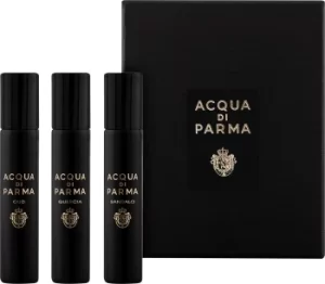 Acqua di Parma Signatures of the Sun Black Gift Set 12ml Quercia + 12ml Oud + 12ml Sandalo