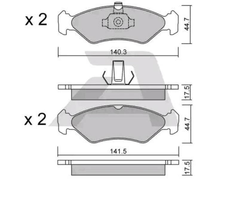 Image of AISIN Brake pad set AISIN BPFO-1011