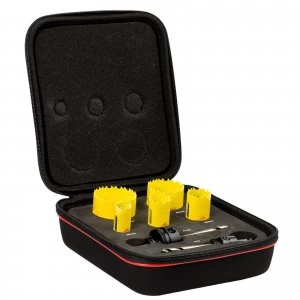 image of Starrett KDC05021 7 Piece Electricians Hole Saw Set