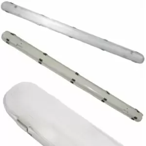 image of 2x IP65 LED Batten Light Fitting 5FT 52W 6000lm 4000K Non Corrosive Warehouse