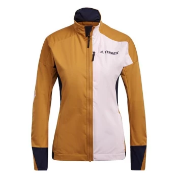 Image of adidas Terrex Xperior Cross-Country Ski Soft Shell Jacket - Mesa / Clear Pink