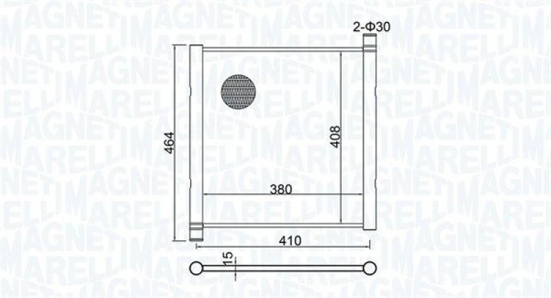 Image of MAGNETI MARELLI Engine radiator MAGNETI MARELLI 350213151900