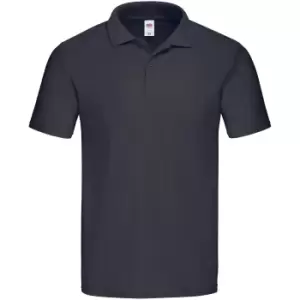 image of Fruit of the Loom Mens Original Pique Polo Shirt (M) (Deep Navy)