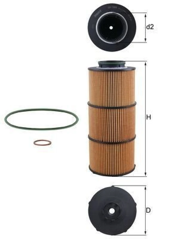 Image of Oil filter MAHLE OX 1389D