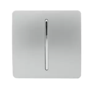 Image of Trendi Switch 1 Gang 3 Way Intermediate Rocker Light Switch in Screwless Silver