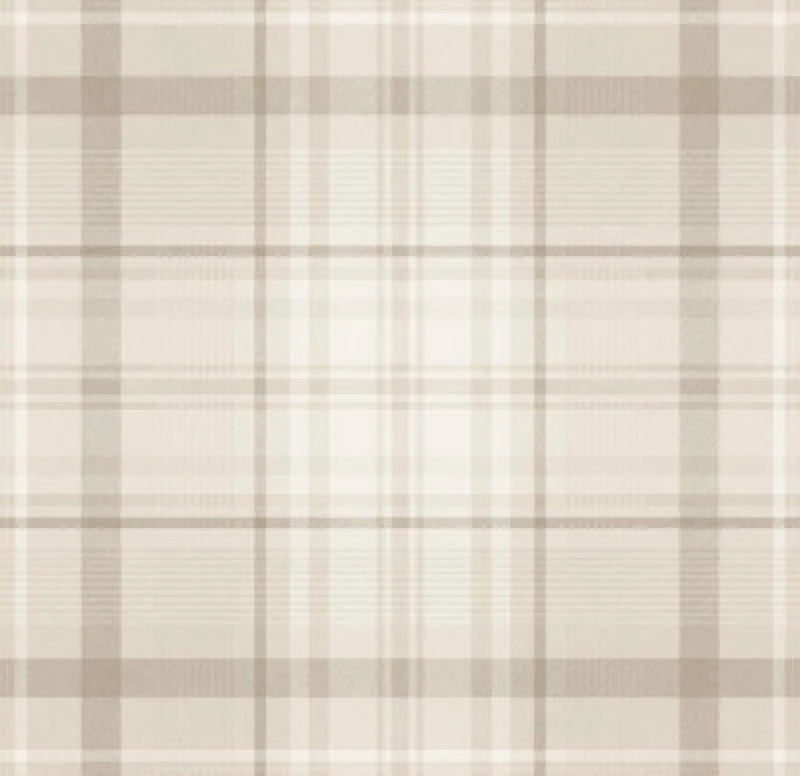 Image of Holden Decor Kirkham Check Neutral Wallpaper, Brown 14180