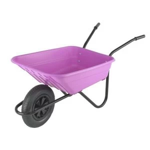 The Walsall Wheelbarrow Company Walsall Wheelbarrow 90L Polypropylene Barrow In A Box - Pink