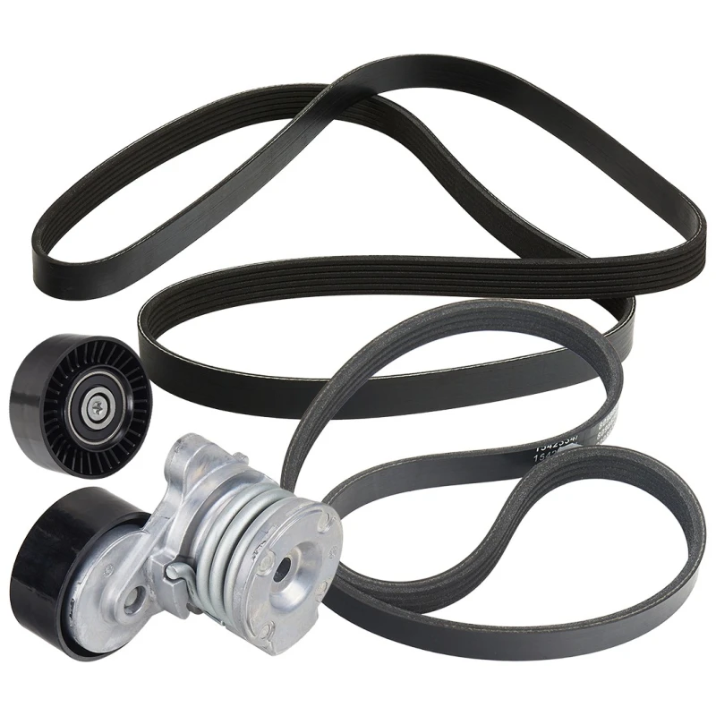 Image of RIDEX 542R0402 V-ribbed belt set Check alternator freewheel clutch & replace if necessary V-Ribbed Belt Set (542)