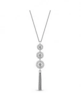 Image of Mood Silver Plated 3 Drop Filagree Necklace