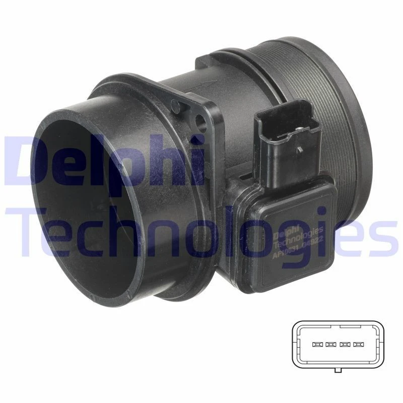 Image of DELPHI Mass air flow sensor DELPHI AF10631-12B1