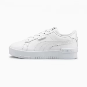 Image of PUMA Jada Kids Trainers, White/Silver Size 1 Shoes