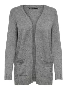 Image of ONLY Open Knitted Cardigan Women Grey