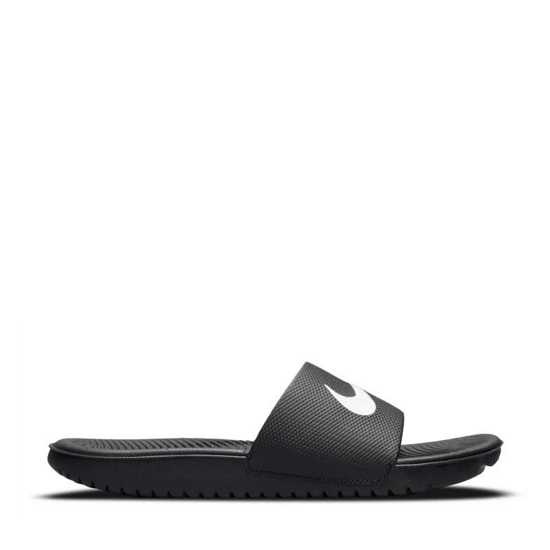 Image of Nike Kawa Junior Slides Black/White unisex C12.5(30)