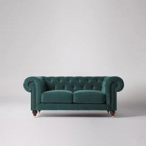 image of Swoon Winston Velvet 2 Seater Sofa - 2 Seater - King Fisher