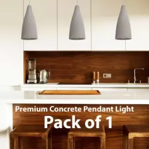 Image of Concrete Ceiling Pendant Light 240V Modern Retro Grey Hanging LED Kitchen Lamp