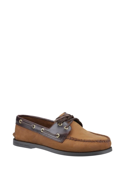Image of Sperry Men Authentic 2 Eye Boat Shoe in Brown Size: 12 Brown 12 Male 627756015159