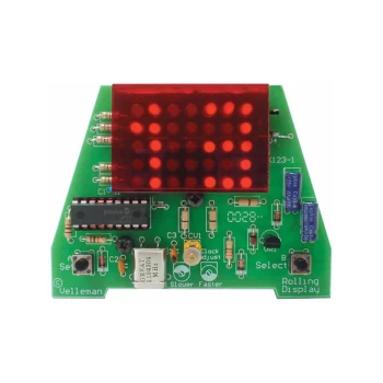 image of MK123 LED Clock Kit (Rolling Time) - Velleman