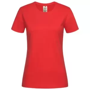 Image of Stedman Womens/Ladies Classic Organic T-Shirt (XL) (Scarlet Red)