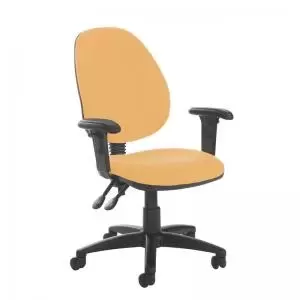 Image of Jota high back PCB operator chair with adjustable arms - Solano Yellow