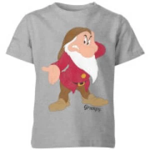 image of Disney Snow White Grumpy Classic Kids T-Shirt - Grey - 11-12 Years