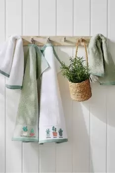 image of 'Mixed Herbs' Cotton Tea Towel Pack of 4