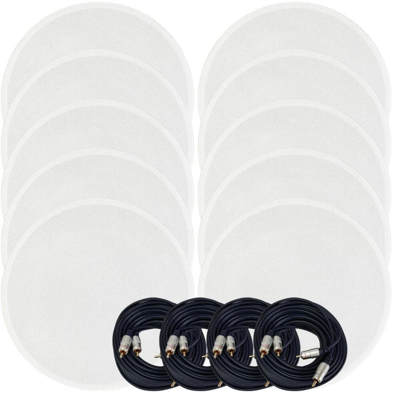 Image of Loops Active Bluetooth 10 Ceiling Speaker Kit 50W Wireless HiFi Audio Streaming System Multi unisex