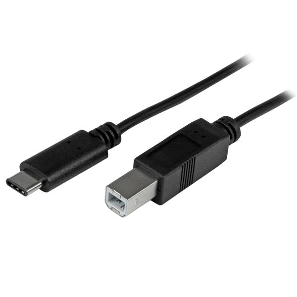 image of StarTech USB C to USB B Cable MM 2m 6 ft. USB 2.0