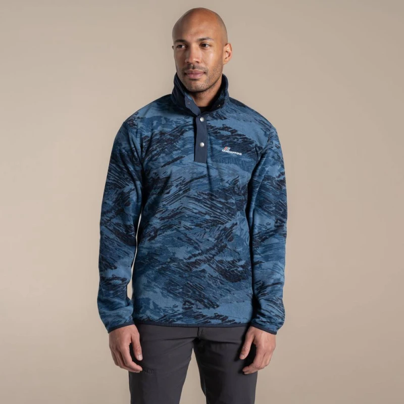 Image of Craghoppers Mens Dewlish Overhead Insulating Active Overhead Fleece in Blue Size: Medium Blue Male M